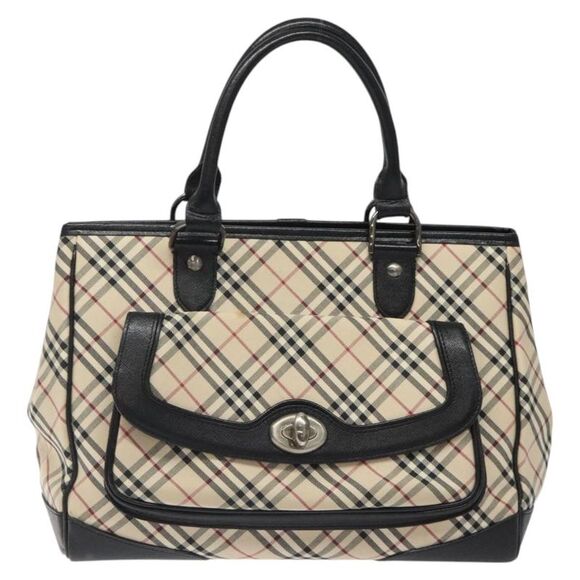 Burberry Nova Check Beige Canvas Handbag (Pre-Owned) - Picture 1 of 16